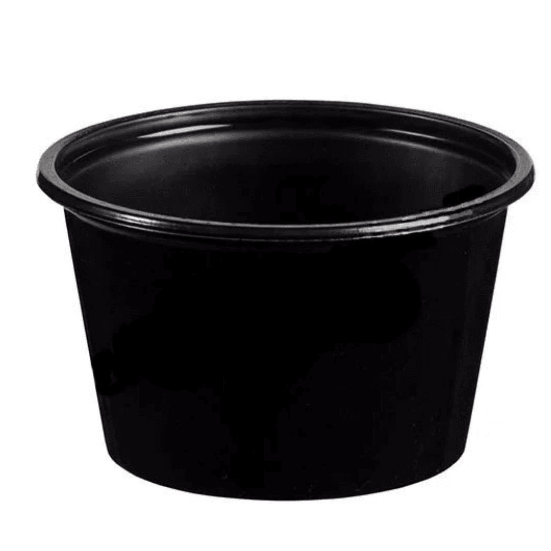 პლასტმასის სოუსის კონტეინერი 80cc შავი