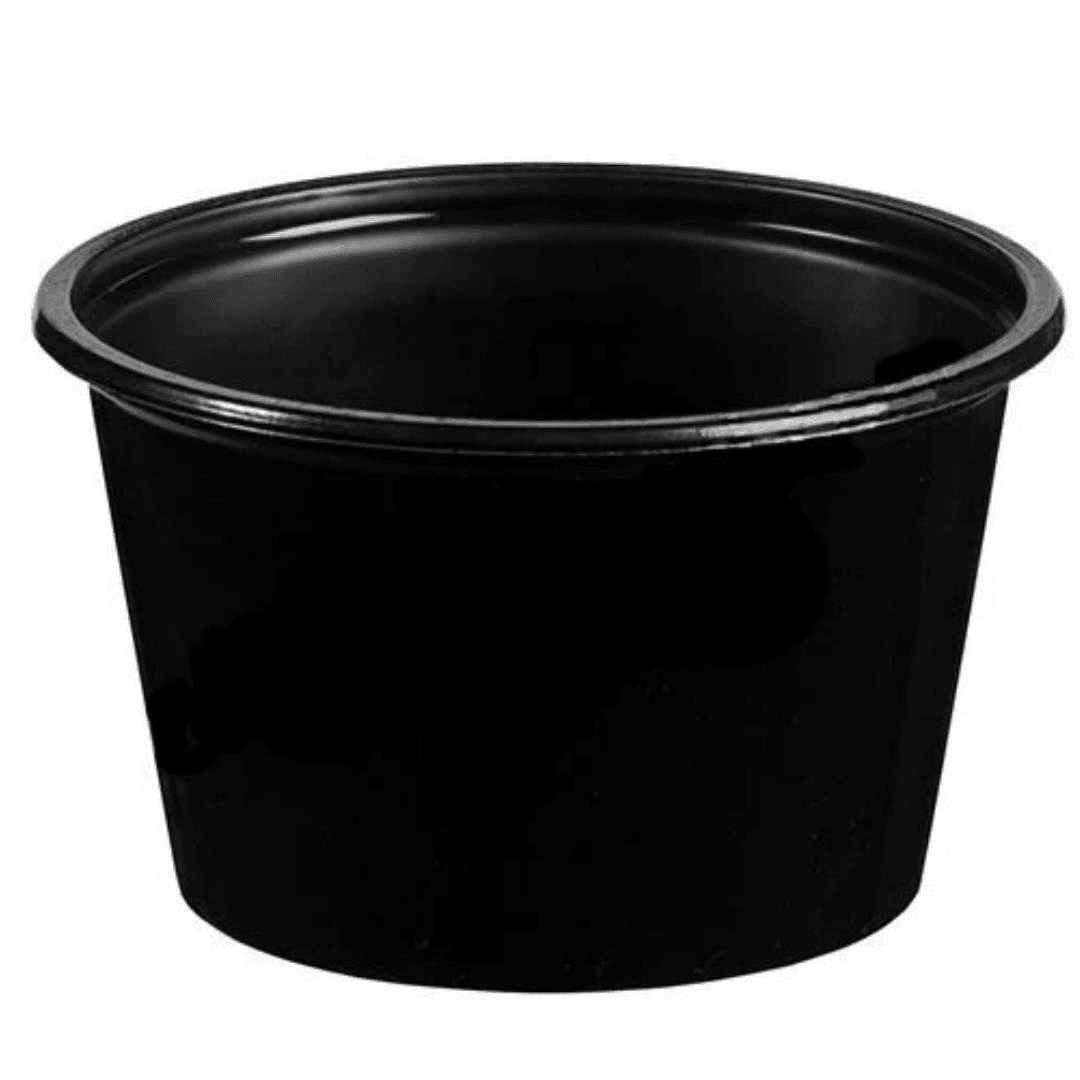 პლასტმასის სოუსის კონტეინერი 100cc შავი