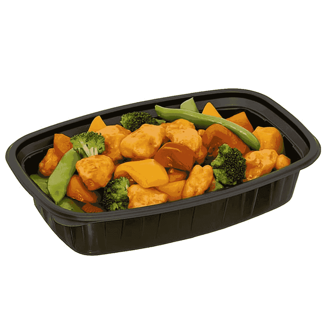 სითბოს რეზისტენტული პლასტიკური საკვები კონტეინერი 500 გრ - 3