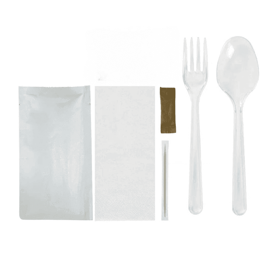 6 ცალი ძვირადღირებული ჩანგალი - კოვზის ნაკრები გამჭვირვალე