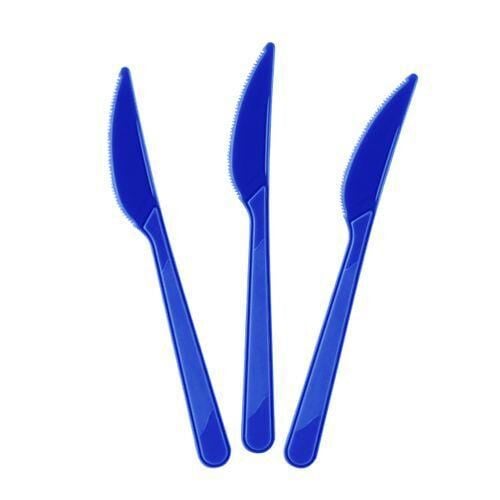 პლასტმასის დანა მუქი ლურჯი ლუქსი 25 ცალი