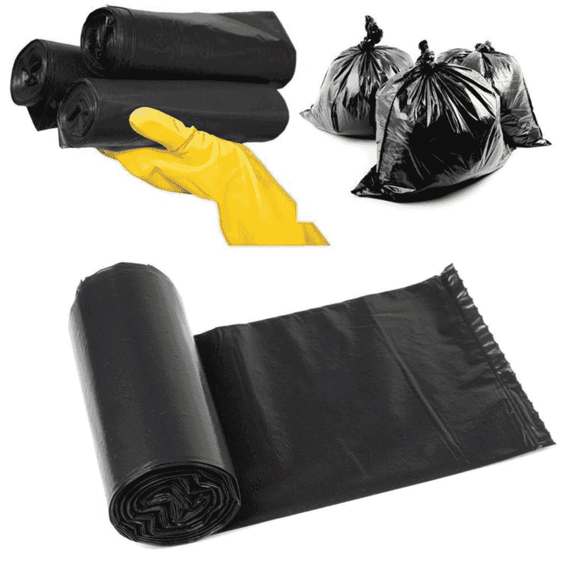 დიდი ზომის ნაგვის ტომარა 5x10 ცალი 65x80 შეფუთვაზე - 3