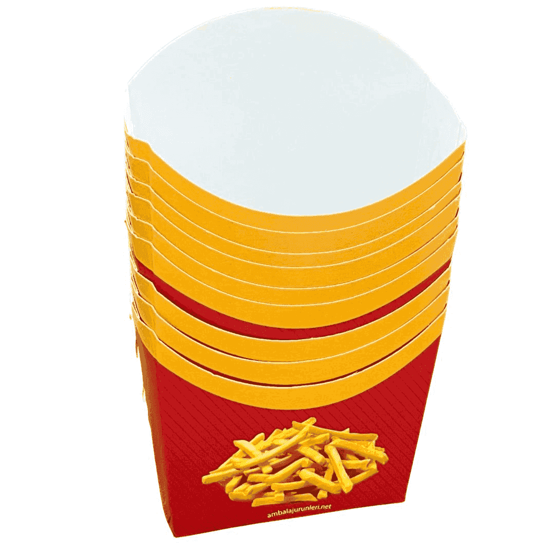 ჩიფსების ყუთი საშუალო ზომის წითელი - 3