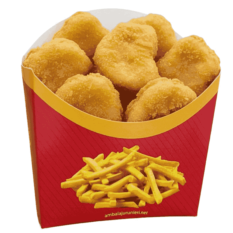 ჩიფსების ყუთი საშუალო ზომის წითელი - 5