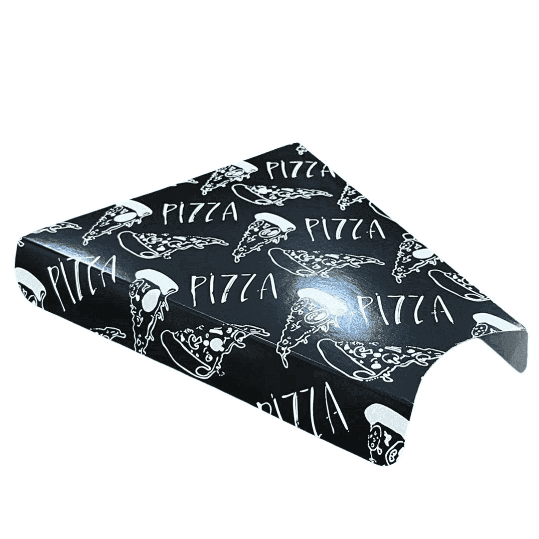 პიცას ნაჭერი შავი ნიმუშით 100 ცალი - 2