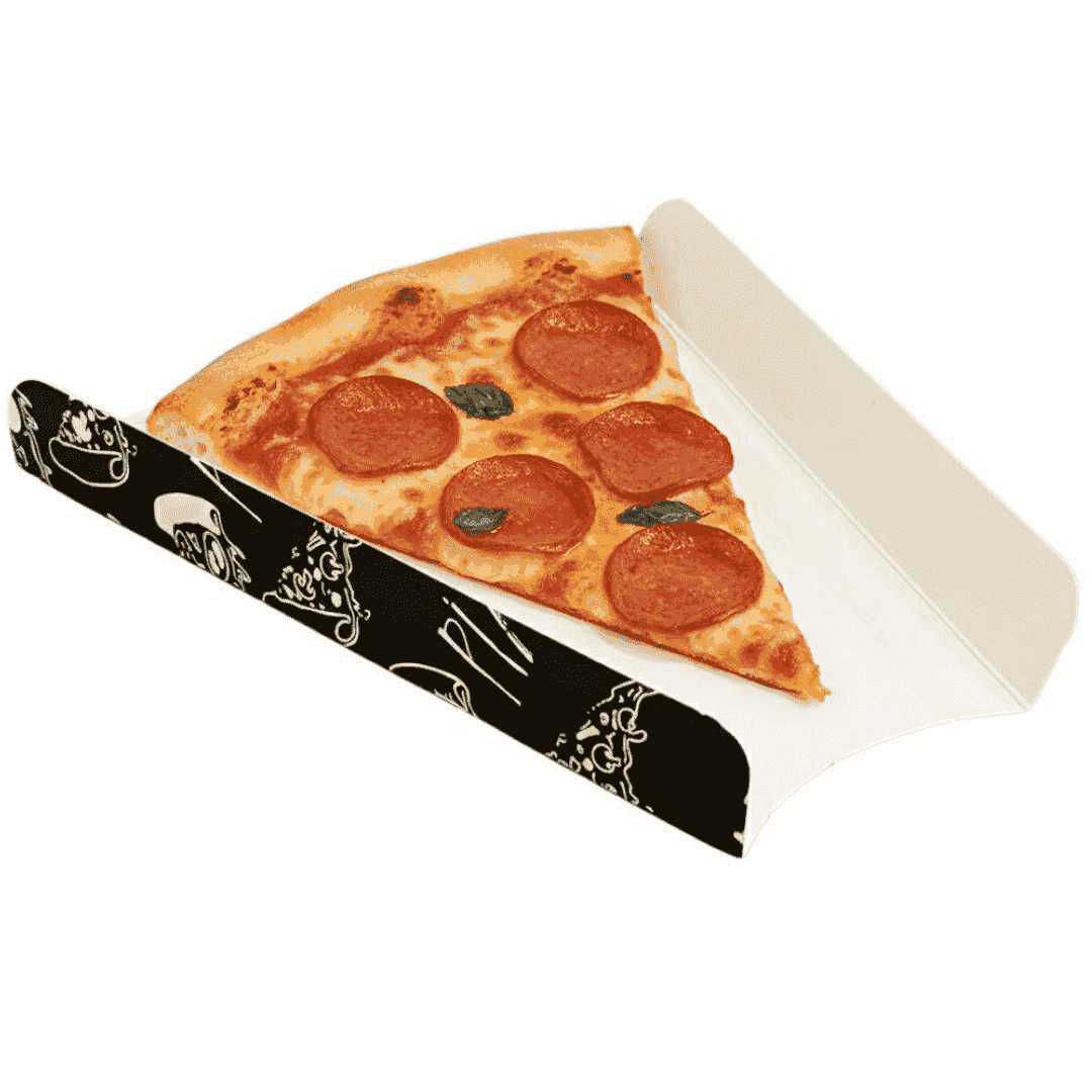 პიცას ნაჭერი შავი ნიმუშით 100 ცალი - 3