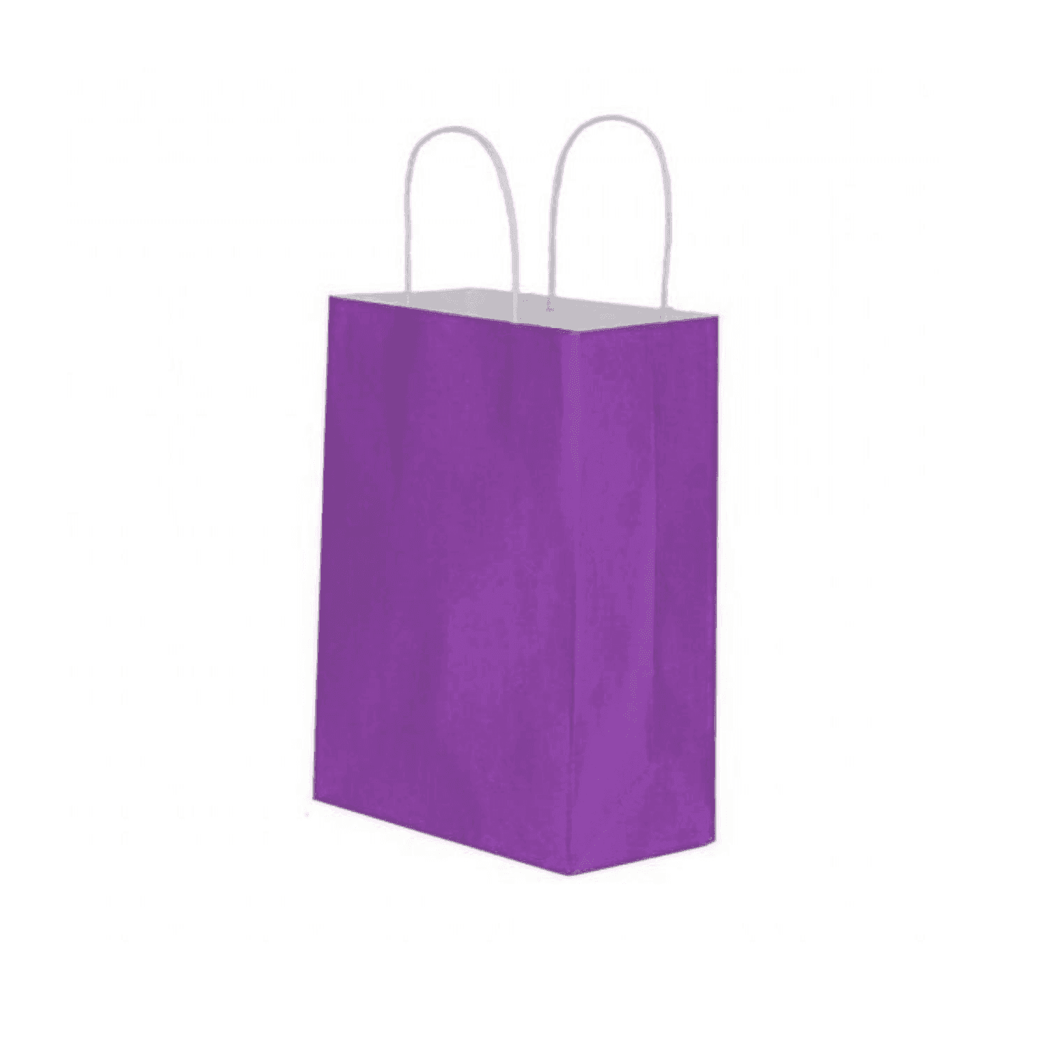 იასამნისფერი ქაღალდის ჩანთა გრეხილი სახელურით 18x24x8 სმ - 2