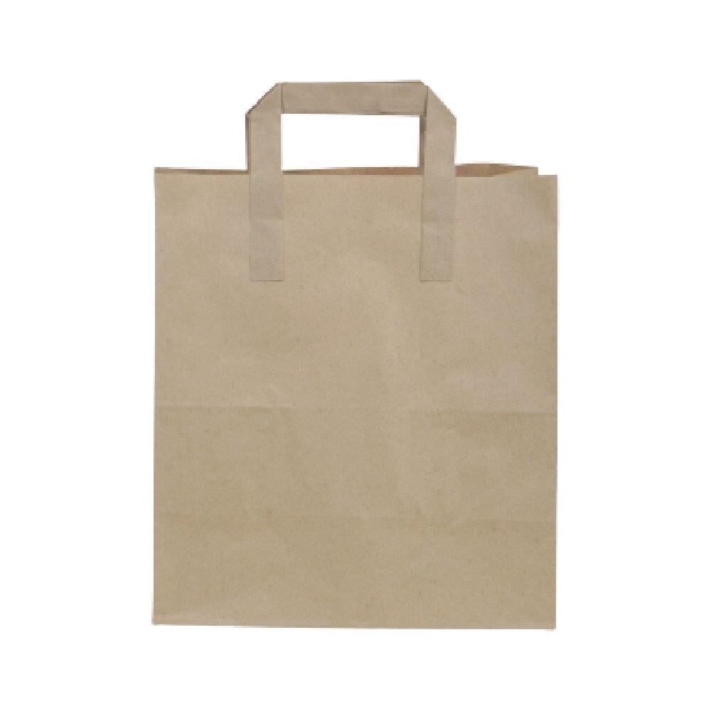 ყავისფერი კრაფტის ქაღალდის ჩანთა 25x28x14 სმ - 2