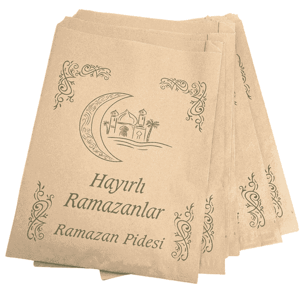 უბრალო შამუა პიტას ქაღალდის ჩანთა სტანდარტული დაბეჭდილი 30x40x6 სმ 10 კგ - 2