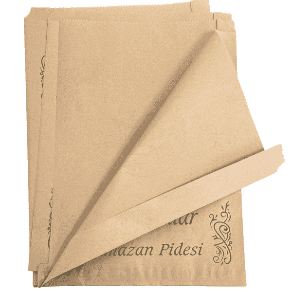 უბრალო შამუა პიტას ქაღალდის ჩანთა სტანდარტული დაბეჭდილი 30x40x6 სმ 10 კგ - 3