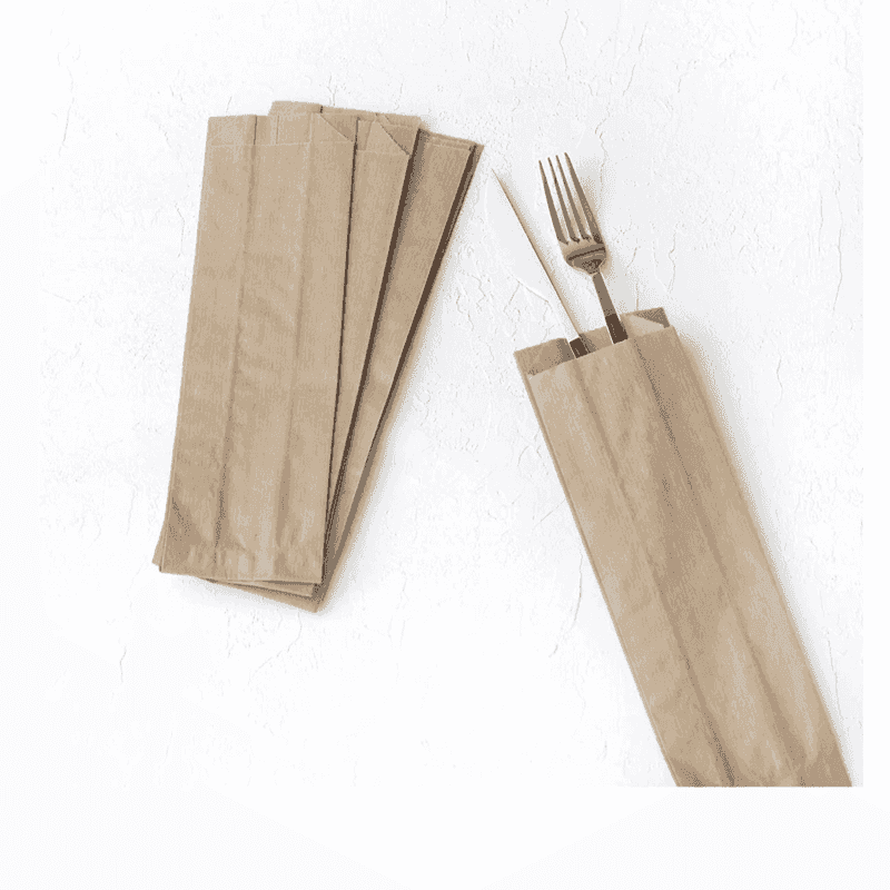 ქაღალდის ჩანთა ჩანგალი კოვზი ზოლიანი შამუა 7x24სმ 5 კგ - 2