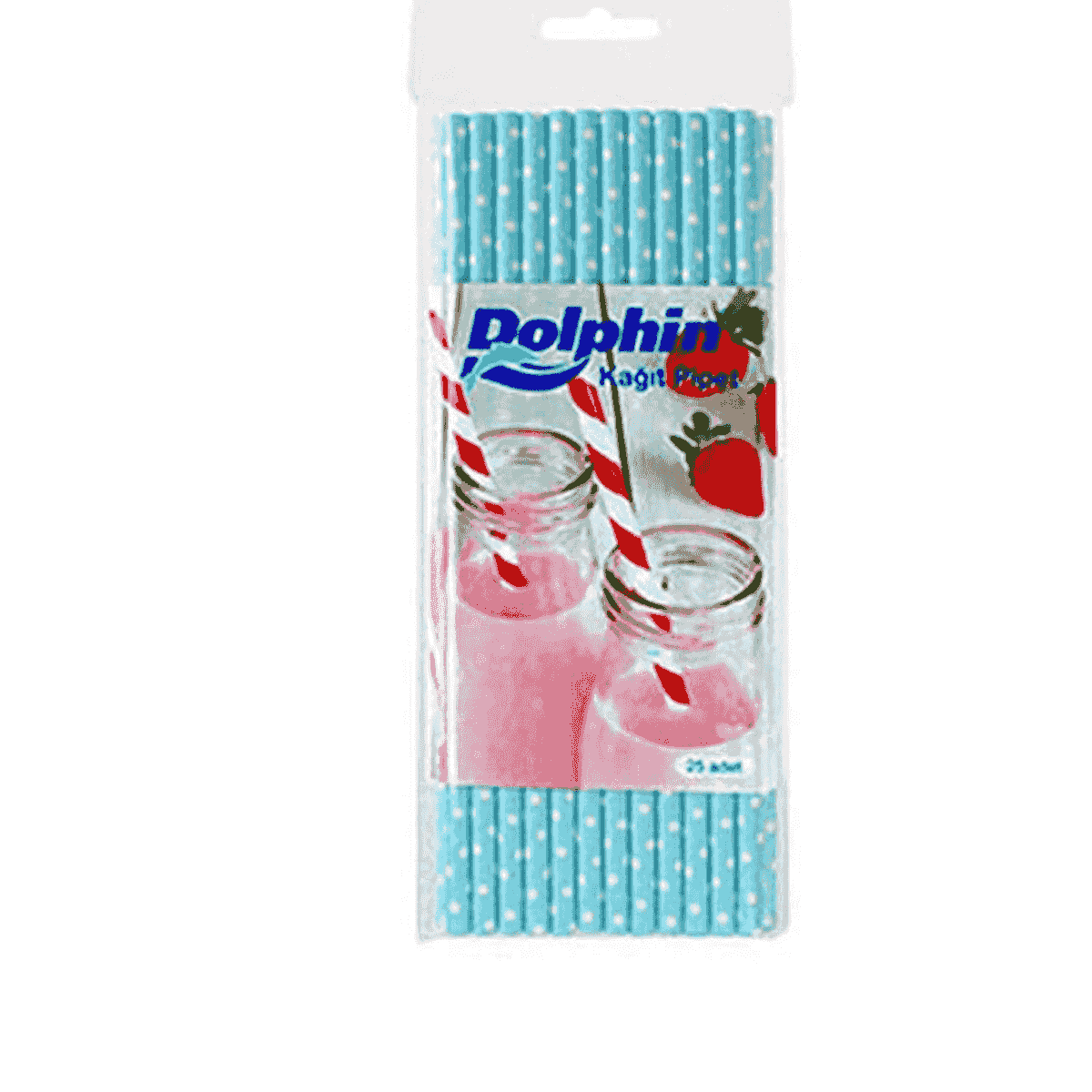 ქაღალდის ჩალისფერი ლურჯი პოლკა წერტილი 25