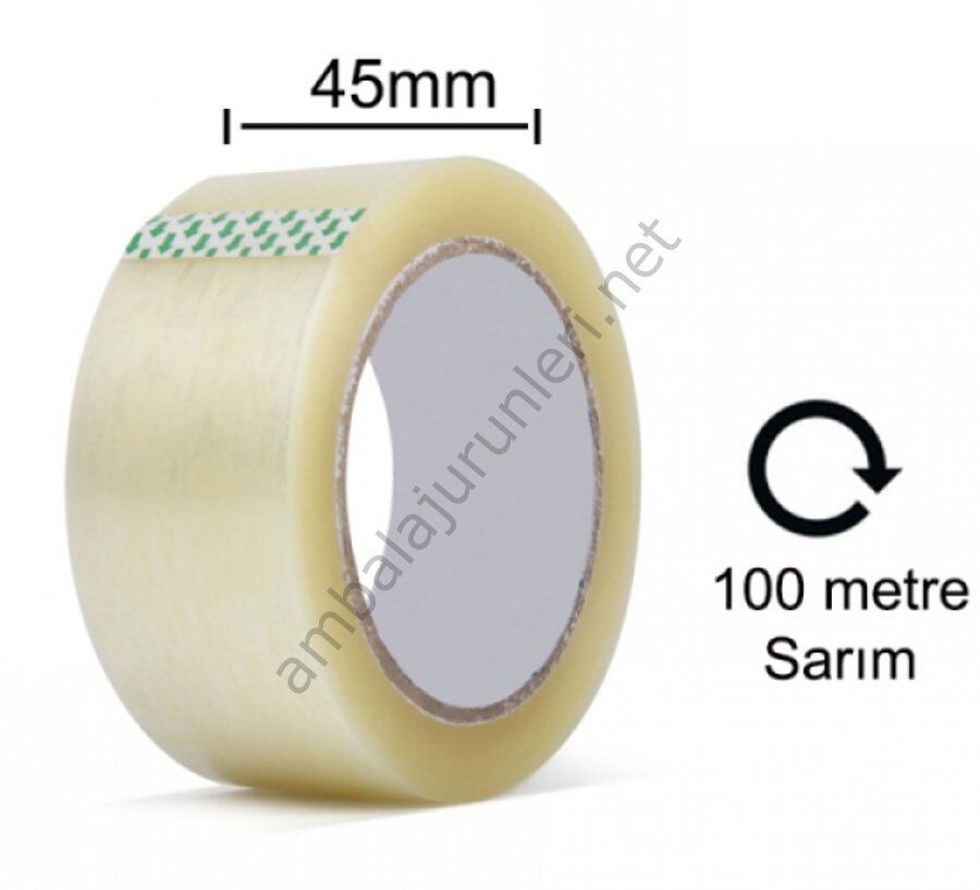 გამჭვირვალე ლენტი 45 მმ x 100 მტ (შეფუთვა 6 ცალი)